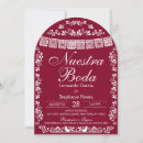 Search for nuestra wedding invitations Burgundy