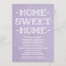 Search for purple housewarming invitations Home sweet home