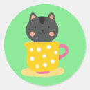 Search for cute teacup stickers Cat
