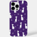 Search for purple cat iphone cases White