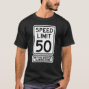 Search for speed limit sign tshirts 50th