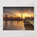 Search for the houses of parliament postcards Sunset
