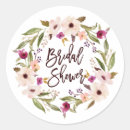 Search for floral wreath round stickers Bridal shower