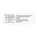 Search for blessed return address labels Christian