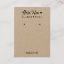 Search for earring holder business cards Typography