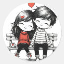 Search for kawaii couple stickers Valentine