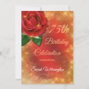 Search for 75th with diamonds birthday invitations Glitter
