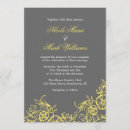 Search for yellow and gray wedding invitations Floral
