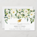 Search for green and white graduation invitations High school graduation