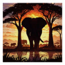Search for african safari posters Sunset