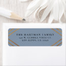 Search for blue striped return address labels Simple
