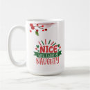 Search for naughty nice coffee mugs Festive