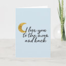 Search for i love you to moon cards Blue