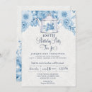 Search for dusty blue birthday invitations Calligraphy script