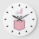 Search for pink bunny clocks Easter