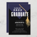 Search for blue and black graduation invitations University
