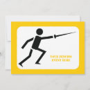 Search for fencing invitations Black