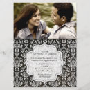 Search for damask engagement party invitations Black