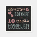 Search for 10th anniversary napkins Hearts