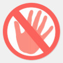 Search for hands off stickers No touching