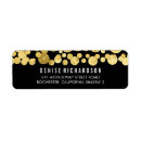Search for black gold foil return address labels Glitter