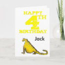 Search for dinosaur 4th birthday cards Happy