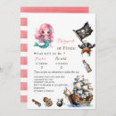 Search for mermaid and pirate invitations Kids