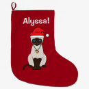 Search for siamese cat christmas stockings Santa