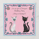 Search for black and white cat invitations Kitty