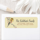 Search for goldfinch return address labels Watercolor