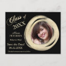 Search for gold save the date postcards Graduate