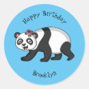 Search for cute cartoon panda stickers Bamboo