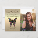 Search for butterfly save the dates Black