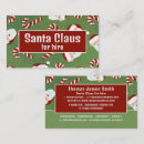 Search for santa business cards Santa for hire