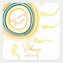 Search for yellow baby shower stickers Bohemian