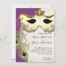 Search for peacock masquerade party invitations Ball