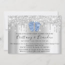 Search for blue glitter baby shower invitations For kids