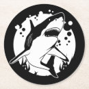 Search for underwater shark coasters Great white shark