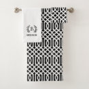 Search for trellis bath towels Black and white