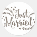 Search for just married stickers Elegant