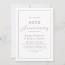 Search for gold 50th wedding anniversary invitations Minimalist 25th anniversary