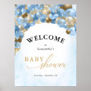 Search for blue gold baby shower posters Modern