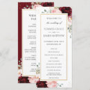 Search for 4x9 wedding programs Order of events