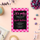 Search for black light party invitations Chequered