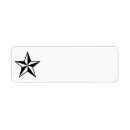 Search for star return address labels Black