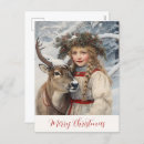 Search for vintage reindeer christmas cards Snow