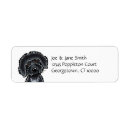 Search for labradoodle return address labels Black
