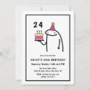Search for 24th birthday invitations Funny