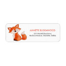 Search for fox baby shower return address labels Watercolor