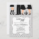 Search for dance sweet 16 invitations White